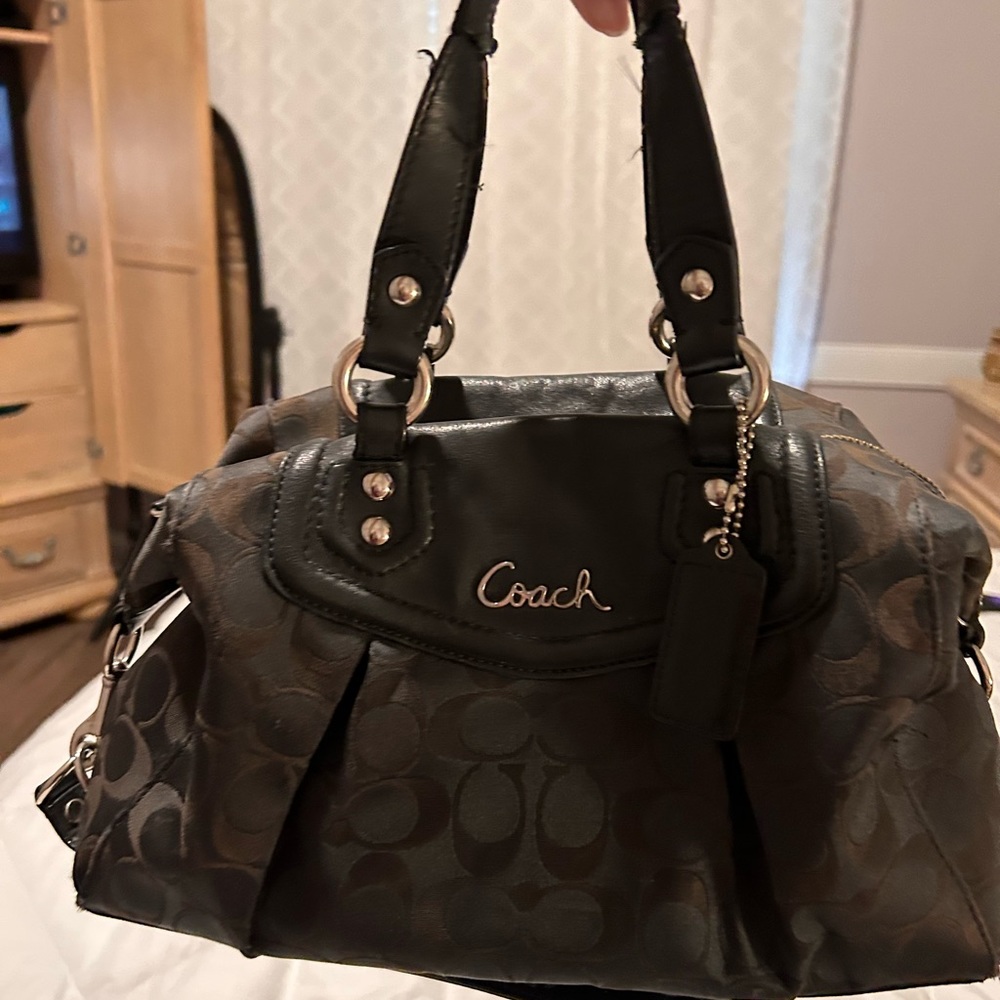 Black Coach Signature satchel
